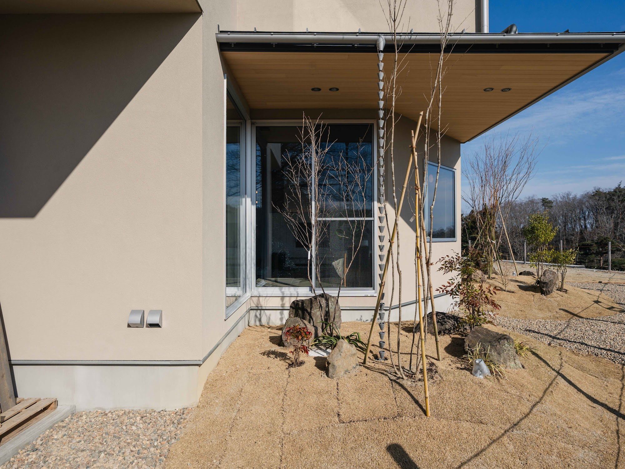 design casa 施工事例 中庭のある外観